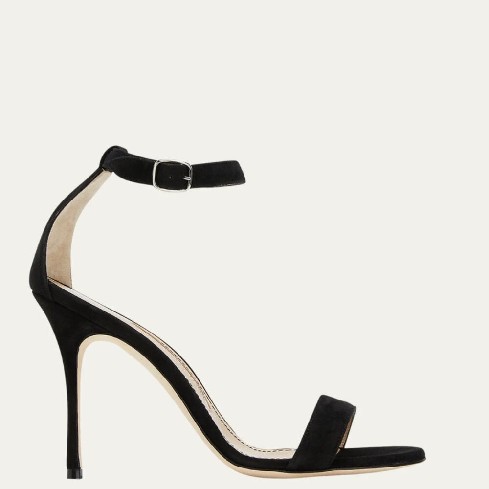 Manolo Blahnik Chaos Stiletto Sandal Black 40